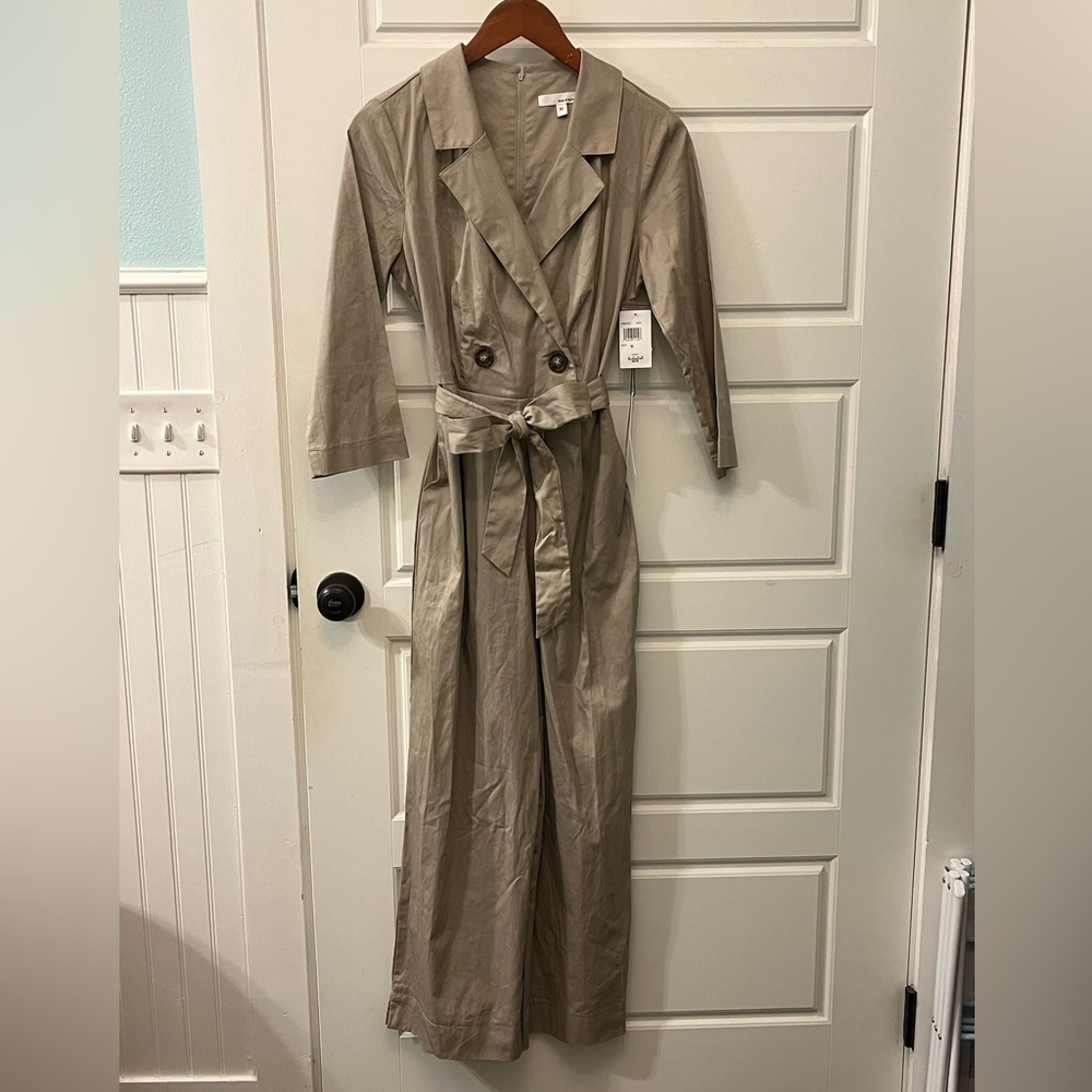 June & Hidson Chic Taupe Jumpsuit with Belt